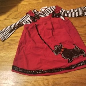 Toddler Girls Glitter Puppy Dress 18m